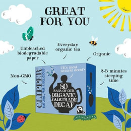 Clipper Organic Decaf Fairtrade Black Tea, 80 Tea Bags