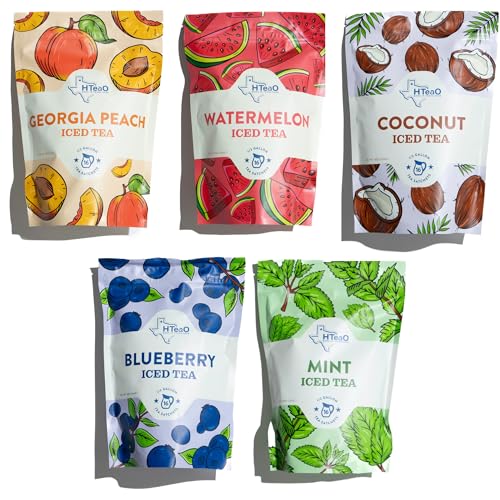 HTeaO Iced Tea Bags - Makes 16 Gallons - Texas Style (Variety Pack)