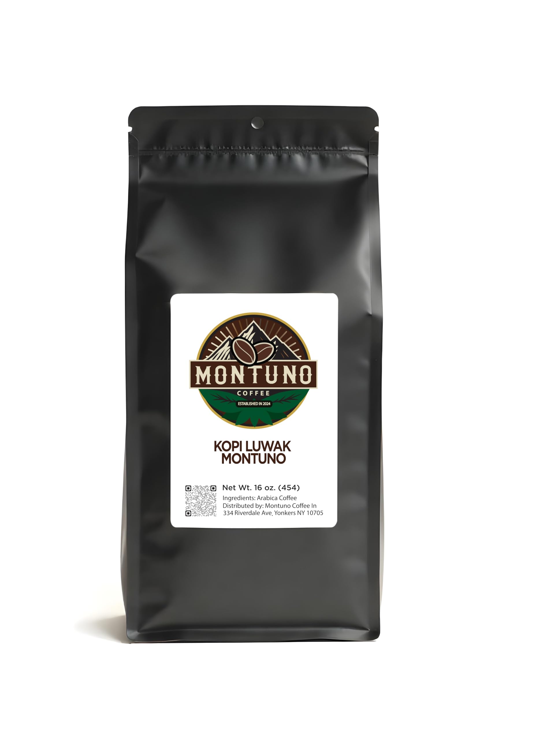 Montuno Kopi Luwak Arabica Coffee, Premium Gourmet, 1 Lb (Whole Bean)
