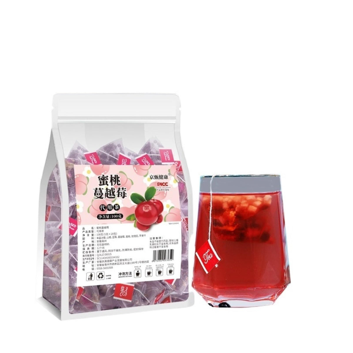 Peach Cranberry Herbal Fruit Tea