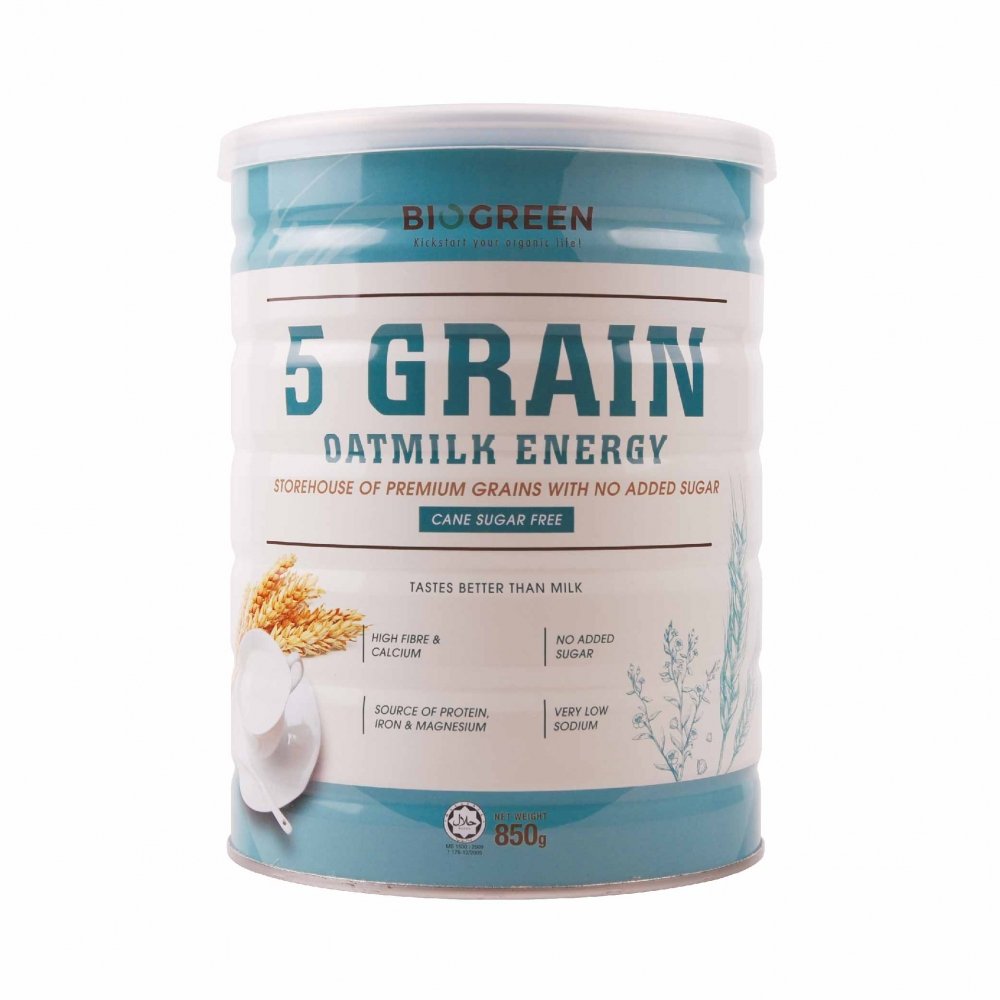Biogreen 5 Grain Oatmilk Energy 850g (12 Count)