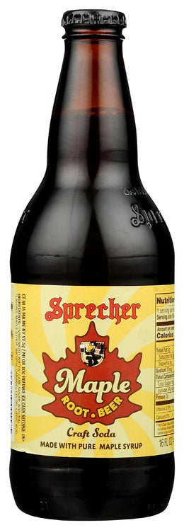 Sprecher Maple Root Beer Soda, All Natural, 16 Fluid Ounces (Pack Of 24)