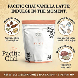 Pacific Chai Instant Powdered Chai mix, 48oz canister
