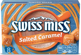 Swiss Miss Salted Caramel Flavored Hot Cocoa Mix, 1.38 oz pack of 8