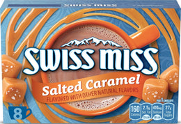 Swiss Miss Salted Caramel Flavored Hot Cocoa Mix, 1.38 oz pack of 8