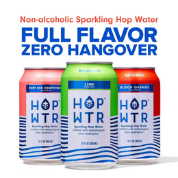 HOPWTR Citrus Variety Pack Sparkling Hop Water, NA Beer Alternative 36 Pack