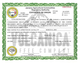 Jamaica Blue Mountain Whole Bean Coffee